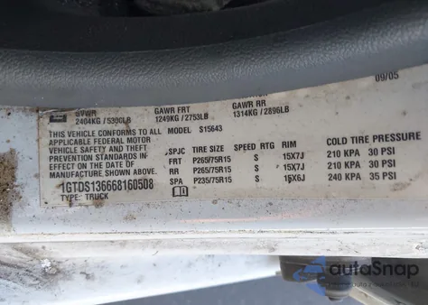 2006 GMC Canyon Sle2 из США, поврежденный, VIN 1GTDS136668160508